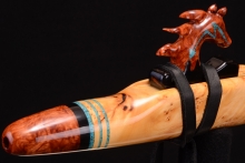 Yellow Cedar Burl Native American Flute, Minor, Mid F#-4, #G20F